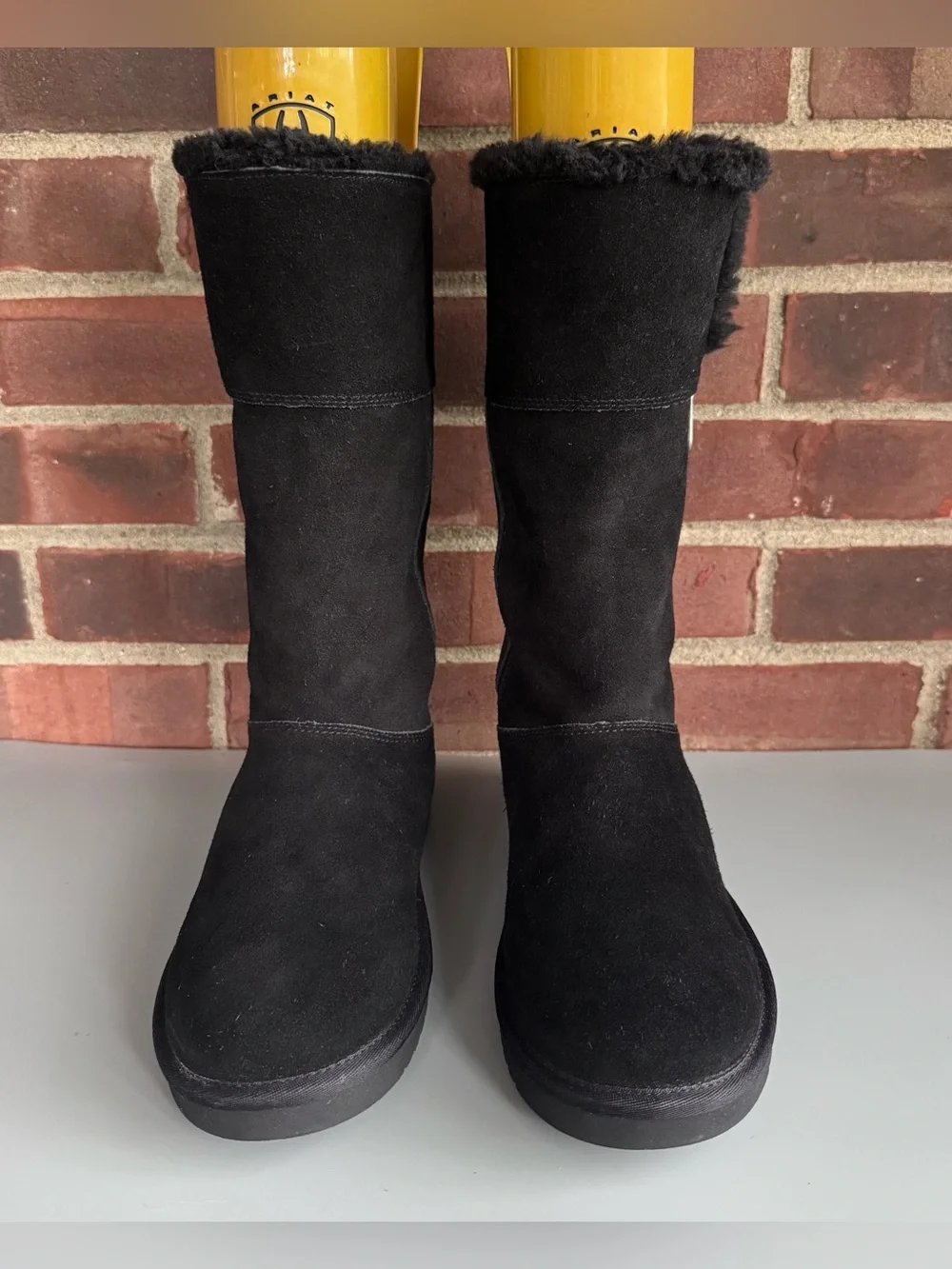 Koolaburra by UGG Women’s US 8 Black Suede Tall Zip Winter Boots
